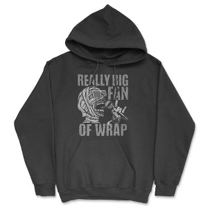 Really Big Fan Of Wrap Adult Hoodie Funny Sarcastic Halloween Graphic Hooded Sweatshirt - Crazy Dog Hoodie - 1 of 4