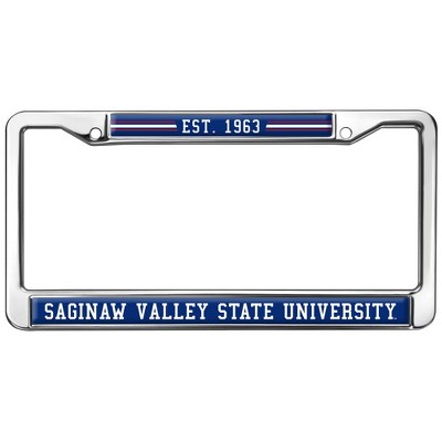 Saginaw Valley State School Logo Full Size Standard License Plate Metal Frame