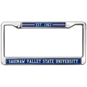 Saginaw Valley State School Logo Full Size Standard License Plate Metal Frame - 1 of 4