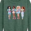 Women's - Barbie - Retro Barbies Lightweight French Terry Wide Neck Long Sleeve Shirt - 2 of 4