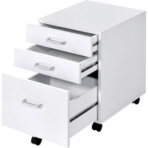 YONWAY 3 Drawer File Cabinet for Home Office, Mobile Storage Cabinet with Lock and Wheels, for Legal/Letter A4 Size - 1 of 4