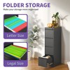 Kumasinova 2/3/4/5-Drawer Metal Vertical File Cabinet with Lock,Space-Saving Filing Cabinet for A4/Legal/Letter Size File for Office&Home - 4 of 4