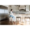Maven Lane Adrien Rustic Backless Fabric Saddle Seat Counter Height Bar Stool - 3 of 4