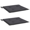 vidaXL Garden Chair Cushions 2 pcs Anthracite 19.7"x19.7"x1.2" Oxford Fabric - 3 of 4