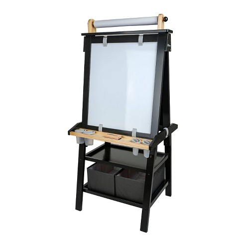 Costway Kids' Standing Art Easel Dry-erase Board Double Sided Chalkboard :  Target