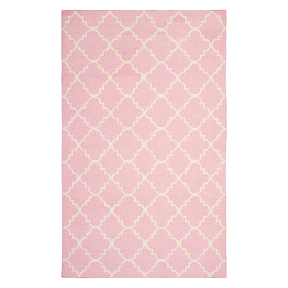 8'x10' Quatrefoil Design Area Rug Pink/Ivory - Safavieh