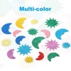 Unique Bargains Sun Moon Self-Adhesive Glitters Home Decor Card DIY Foam Stickers - 3 of 4