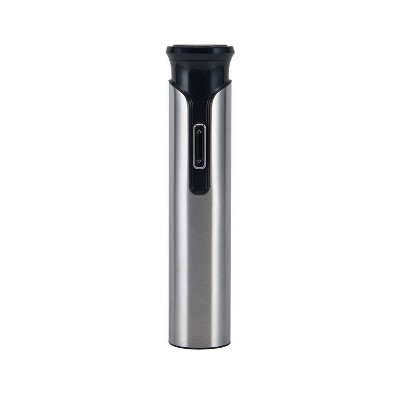 Houdini Electric Corkscrew: Cordless Wine Bottle Opener, Stainless Steel, Battery Operated, Silver