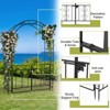 Karl Home 7FT Black Iron Garden Arbor with Gate - 4 of 4