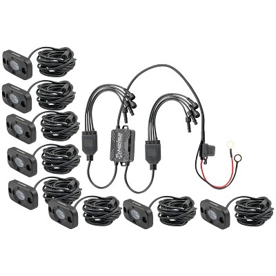 Heise LED Lighting Systems® Marine/Powersports RGB Accent Light Kit (8 Pack) in Black