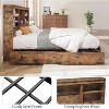 GustoWave Bed Frame with High Storage Bookcase Headboard, Built in Charging Station - 2 of 4