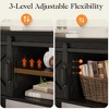 Heynemo Fireplace TV Stand for 65''+ TV, Entertainment Center with 23" Electric Fireplace with Remote & Sliding Bar Door for Living Room - 3 of 4