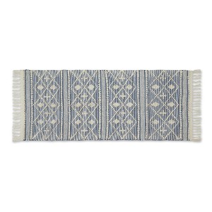 Design Imports Diamond Textured Fringe - Natural & French Blue - 2 Ft 3 In X 6 Ft - 1 of 4