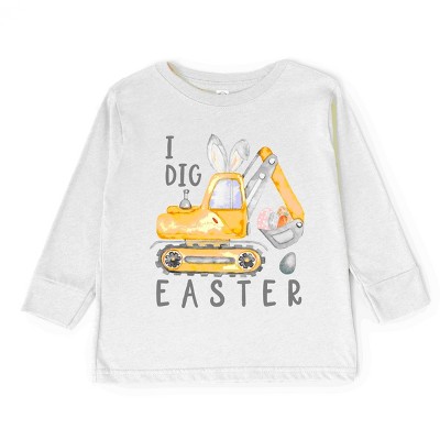 The Juniper Shop I Dig Easter Toddler Long Sleeve Tee