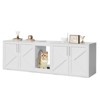 Cat Litter Box Enclosure,Hidden Litter Box Furniture for 2 Cats - 2 of 4