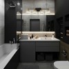 LLHZSY 3/4/5-Lights Modern Dimmable Glam Crystal Bathroom Vanity Lights-Black Gold - 3 of 4