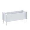 PexFix 39.2 in. L x 13 in. H Outdoor White Rectangular Vinyl Rail and Garden Fence Planter for Vegetables Flowers - 4 of 4
