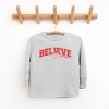SmileyWorld Varisty Believe - Youth Long Sleeve Graphic T-Shirt and Toddler Long Sleeve Graphic Tee - 2 of 3