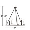 Franklin Iron Works Myland Bronze Wagon Wheel Chandelier 27" Wide Industrial 6-Light Fixture for Dining Room House Kitchen Island Entryway Bedroom - 4 of 4