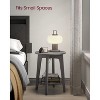 Simple Trending Small Round End Table with Lower Shelf Smoky Gray - 4 of 4