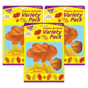TREND Fall Oak Leaves & Acorns Classic Accents® Variety Pack, 108 Per Pack, 3 Packs - 1 of 3