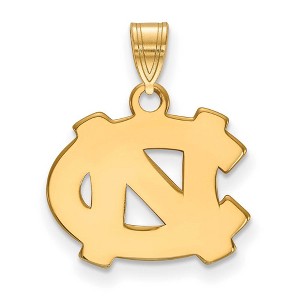 Black Bow Jewelry 10k Yellow Gold North Carolina Tar Heels NCAA Small Pendant - 1 of 3