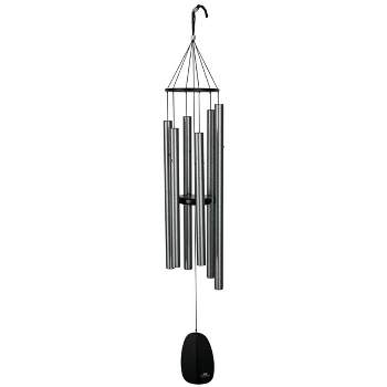 Woodstock Wind Chimes Signature Collection, Bells of Paradise, 44'' Silver Wind Chime BPLAS