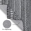 Boho Area Rug, Neutral Black Low Pile Washable Carpet, Non-Slip Non-Shedding Indoor Rug for Living Room, Bedroom, Kitchen, Bathroom - 4 of 4