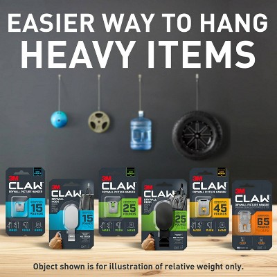 3-Pack Hardened Steel Drywall Picture Hangers with Spot Markers