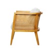 Contemporary Natural Caned Poplar Wood Accent Chair - Olivia & May: No Assembly, Textured Finish - 3 of 4