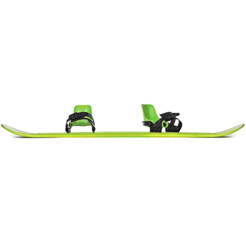 Lucky Bums Kids Beginner Plastic Snowboard with Pre Mounted Adjustable Bindings and Smooth Edges for Ages 7 to 10 Years Old, Green, 3 of 7