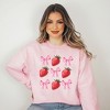 Simply Sage Market Women's Graphic Sweatshirt Strawberry Coquette Bow Chart - 2 of 3