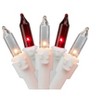 Northlight 50ct Mini Window Curtain Icicle String Lights Red/Clear - 5' White Wire - 2 of 3