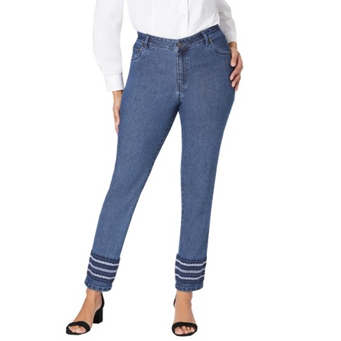 Plus Size Indigo Blue Skinny Stretch AVA Jeans