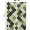 Plaid Runner Rug – Machine Washable, Abstract Geometric Design, Non-Slip, for Hallway, Kitchen, Bedroom, Living Room - 2 of 4