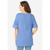 Woman Within Plus Size Perfect Cuffed Elbow-Sleeve Boat-Neck Tee - 3 of 4