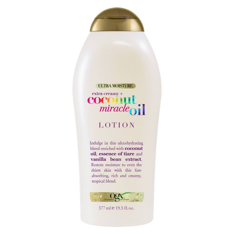 Ogx Extra Creamy Coconut Miracle Ultra Moisture Lotion Scented - 19.5 fl oz, 1 of 7
