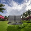 YONWAY 12FT Outdoor Trampoline, with Enclosure Net and Ladder, 400 LBS, Curved fence pole - 2 of 4