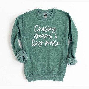 Simply Sage Market Women's Graphic Sweatshirt Chasing Dreams and Tiny People - 1 of 3