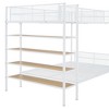 GDFStudio Archer Twin Over Full Metal Bunk Bed with 5-Tier Shelves - 4 of 4