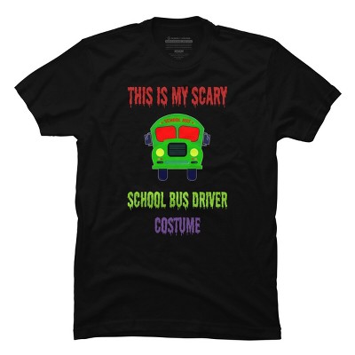 Men's Design By Humans Halloween School Bus Driver Costume By TeeShirtMadness T-Shirt