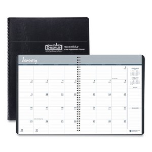 24-Month Recycled Ruled Monthly Planner, 11 x 8.5, Black Cover, 24-Month: Jan 2026 to Dec 2027 - 1 of 4