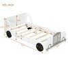 ALEXOUN Car-Shaped Bed with Wheels,Kids Bed with Headboard & Footboard,Wood Platform Bed Frame,for Kids Boys Girls - 3 of 4
