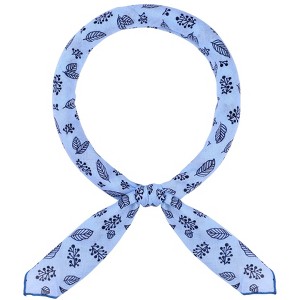 INSPIRE CHIC Women's Floral Printed Blended Cotton Small Square Neck Scarves 21.7x21.7" 1Pc - 1 of 4