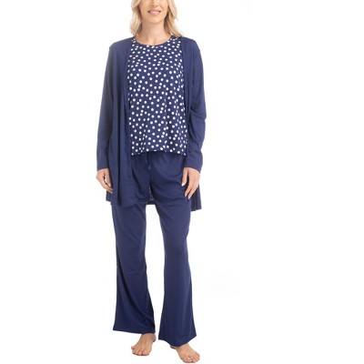 MUK LUKS Womens The Anything 3 Piece Pajama Set