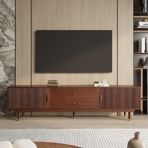 JVNOXK-Medieval Modern  TV Stand Entertainment Center with Storage Drawers, Living Room Bedroom Media Cabinet - 1 of 4