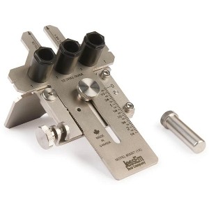 JessEm 08357 1/2" Stainless Steel Dowelling Jig with Angle Guide Precision Woodworking Joinery Tool for Edge, Face, and Corner Dowels - 1 of 4