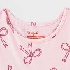 Toddler Girls' 2pk Adaptive Short Sleeve Dress - Cat & Jack™ Brown/Light Pink - 3 of 4