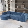NicBex Couches for Living Room L-shaped Sponge Sectional Sofa Luxurious Chenille Upholstered Sofa Couch with Elegant Curved Design - 2 of 4
