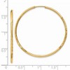 Black Bow Jewelry 1.5mm x 42mm 14k Yellow Gold Satin Diamond-Cut Endless Hoop Earrings - 4 of 4